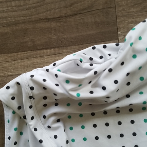 Nike White Golf Skort with Green and Black Polka Dots M - Picture 5 of 6